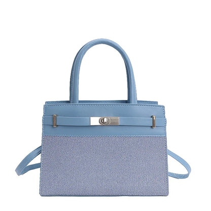 Fashionable Versatile Women's Handbag 2025 New Style Commuter Single Shoulder Crossbody Bag Trendy PU Material Medium Size Zi...