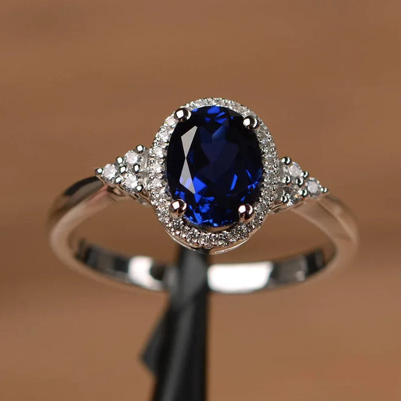 Silver plated Rings for Women Ruby Emerald Sapphire Jewelry Wedding Engagement Ring Wholesale Size 6-10