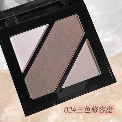 Two-tone three-color contouring palette, shadow nose shadow touching, brightening, contouring, highlighter contouring palette