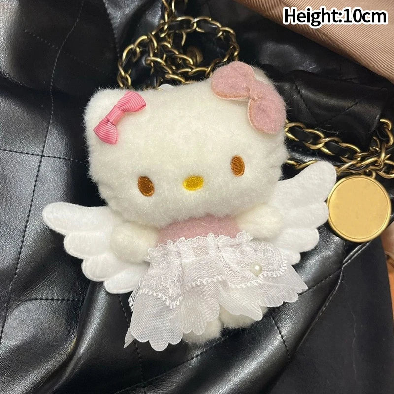 Sanrio Hello Kitty Keychain Cute Cartoon Bag Pendant Plush Doll Charms Car Key Ring Backpack Accessories Women Girl Gifts