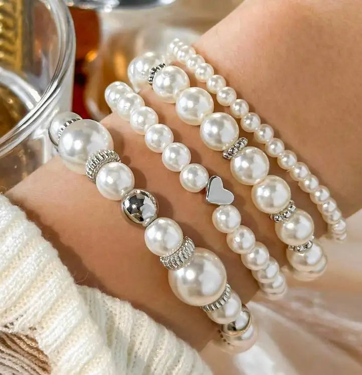 3 Pcs/set Geometric Twisted Lines Irregular Shaped Open Cuff Bracelet and Bangle Set for Women Punk Exaggerated Style Accessor