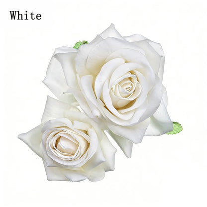 Fashion Festival Elegant Bridesmaid Hair Jewelry Bridal Flower Hair Clip Double Rose Hairpin Wedding Accessories