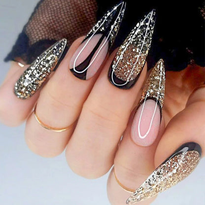 Luxury Designed Reusable Pink Nude False Nails Short Custom Acrylic Press On Nails Artificial Nails With Glue For Woman And Girl