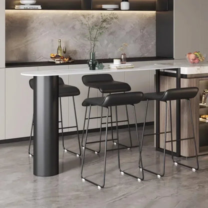Nordic Modern High Bar Tables Household Slate Bar Table Kitchen Furniture Living Room Simple Integrated Island Dining Table v