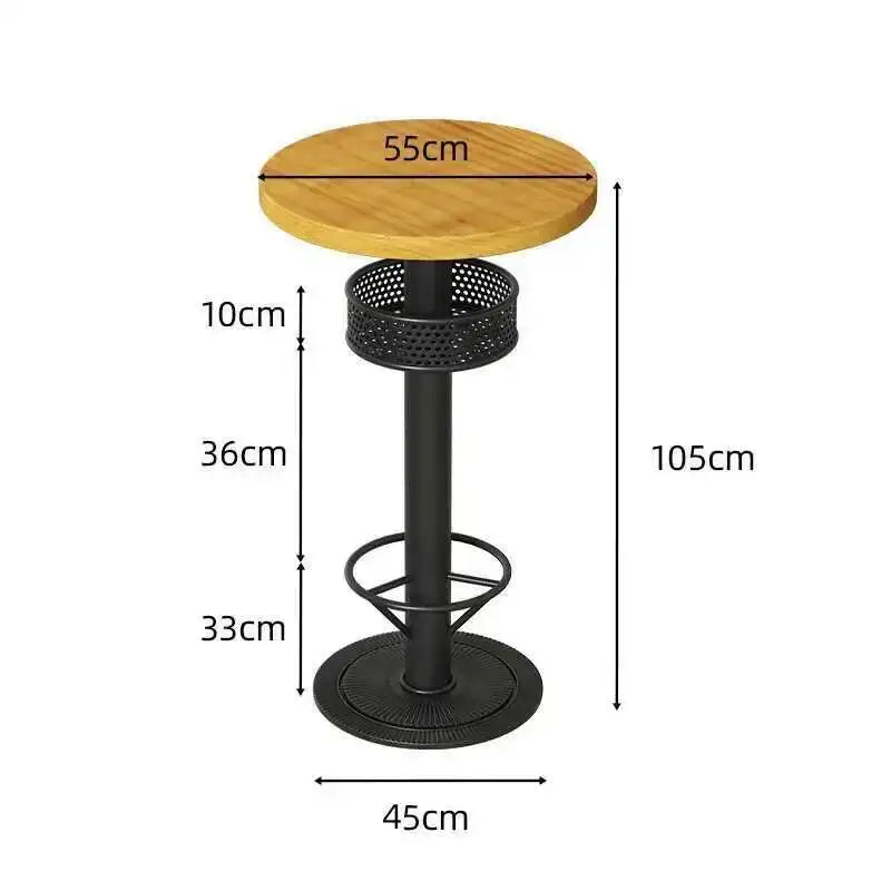 Restaurant Kitchen Bar Tables Side Eat Standing Party Vintage Dining Table Wooden Round Muebles De Cocina Furniture Zt50bt New