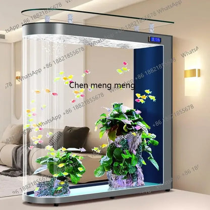 A139 Fish tank living room floor partition glass aquarium household medium and large screen self-circulation free water change