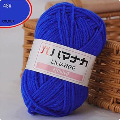 25G Milk Sweet Soft Baby Cotton Knitting Wool Thick Fiber Yarn Velvet Hand Threads for Knitting Wool Crochet Yarn for DIY Sweate