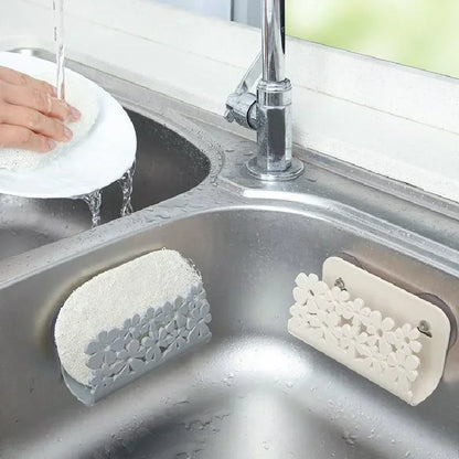 Dish Cloths Rack Sponge Holder Clip Rag Storage Rack Kitchen Bathroom Gadget