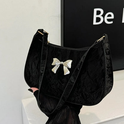 Sweet Fresh Small Bow Handbag for Women Trendy Underarm Shoulder Bag, Suitable for Daily Use, Outings, Dates, Parties, Gifts.