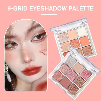 9 Colors Eyeshadow Palette Diamond Pearlescent Matte Eye Eyes Cosmetic Eye Shadow Shimmer Charming Makeup Contour W1X9