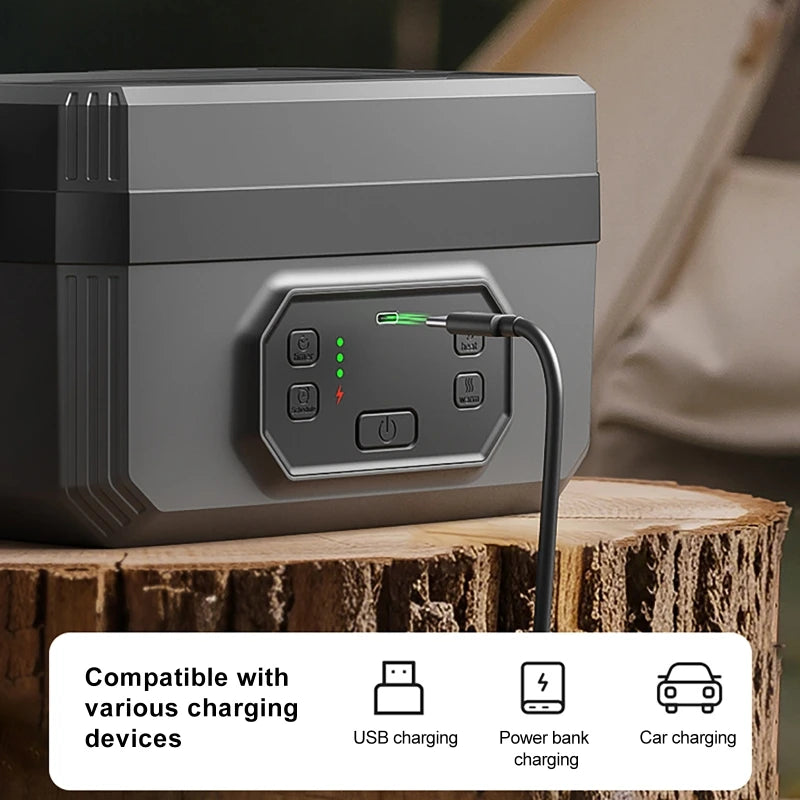 Wireless Electric Lunch Box 1600ML Capacity Heating 6Speed Constant Temperature Outdoor Lunch Box 304 Food-Grade Stainless Steel