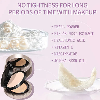 2 In 1 Air Cushion BB Cream And Concealer Setting Powder, Full Coverage, Oil Control, Moisturizing, Long Lasting Waterproof