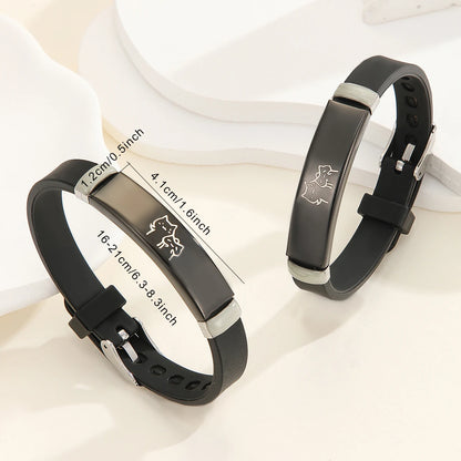 2 pieces/set luminous double cat cute and glowing couple wristbands as gifts for the festival