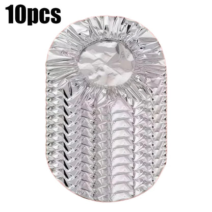 10-50pcs Aluminum Foil Insulation Covers Keep Food Warm Fresh Repeatable Kitchen Food Covers Bowls Plates Adjustable Cling Wrap