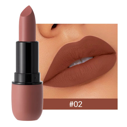 Sexy Matte Lipstick Color Rendering Non-stick Velvet Lips Contour Pencil Woman Make Up Cosmetics 6Colors Waterproof Long Lasting