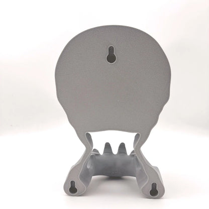 3D Printed Gaming Headset Stand, Skull-Shaped Gaming Desk Organizer, Compatible with Ps5/Ps4 Game Controller Stand, Made of Plastic, Ideal Desktop Organizer for Gamers and Tech Enthusiasts, Controller and Headset Stand, Space