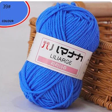 25G Milk Sweet Soft Baby Cotton Knitting Wool Thick Fiber Yarn Velvet Hand Threads for Knitting Wool Crochet Yarn for DIY Sweate