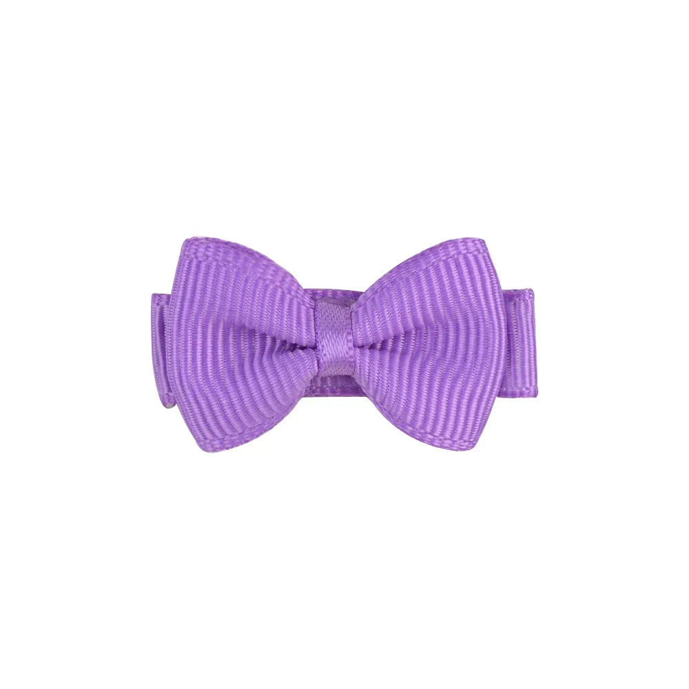 RIBBON BOWS Mini Ribbon Hair Bows Clip for Girls Bangs Hairgrips Covered Safety Bows Headwear Kids Head Claw Accessories