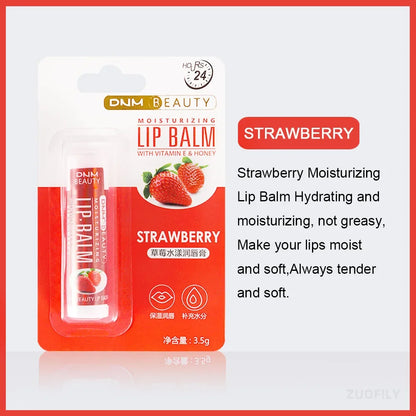 Fresh Fruit Lip Balm Lip Oil Moisturizing Clear Transparent Lipstick Long Lasting Hydrating Lipgloss Cosmetic Lip Gloss Base Gel