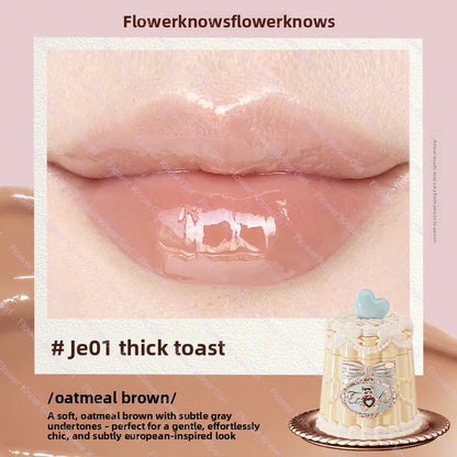 Flower Knows Strawberry Rococo Series Cloud Lip Cream Lip Gloss Long Lasting Velvet Lip Tint Lipstick for Women Cosmetic