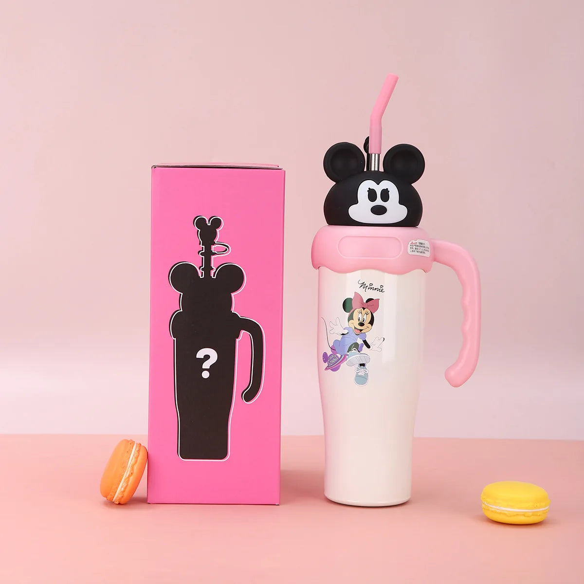 Hot Sale 800Ml Kawaii Lotso Mickey Large Capacity Thermos Cup 316 Stainless Portable Straw Cup Coffee Cooler Cup Gift Christmas