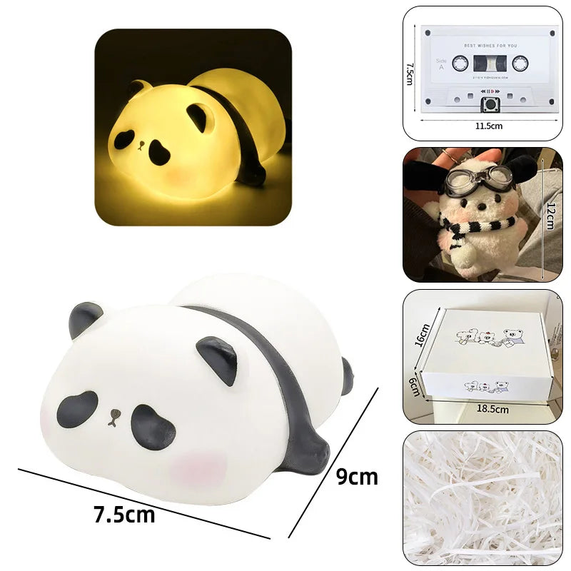 Mini Panda LED Lamp Easter Rabbit Panda Party Souvenirs Gifts Office DeskHome Decor Christmas New Year 2026 Gift Night Light