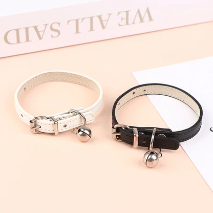 1Pcs Black/White 20cm Cotton Doll Leather Collar Bell Star Idol Doll Accessories Photo Props