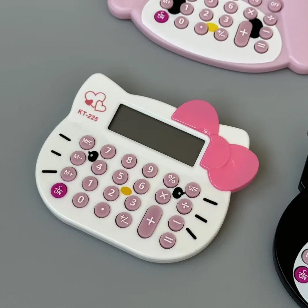 Trendy Personality Creative Kitten Calculator Cute Girly Style Portable Flip Mirror Computer Small Mini KT Makeup Mirror