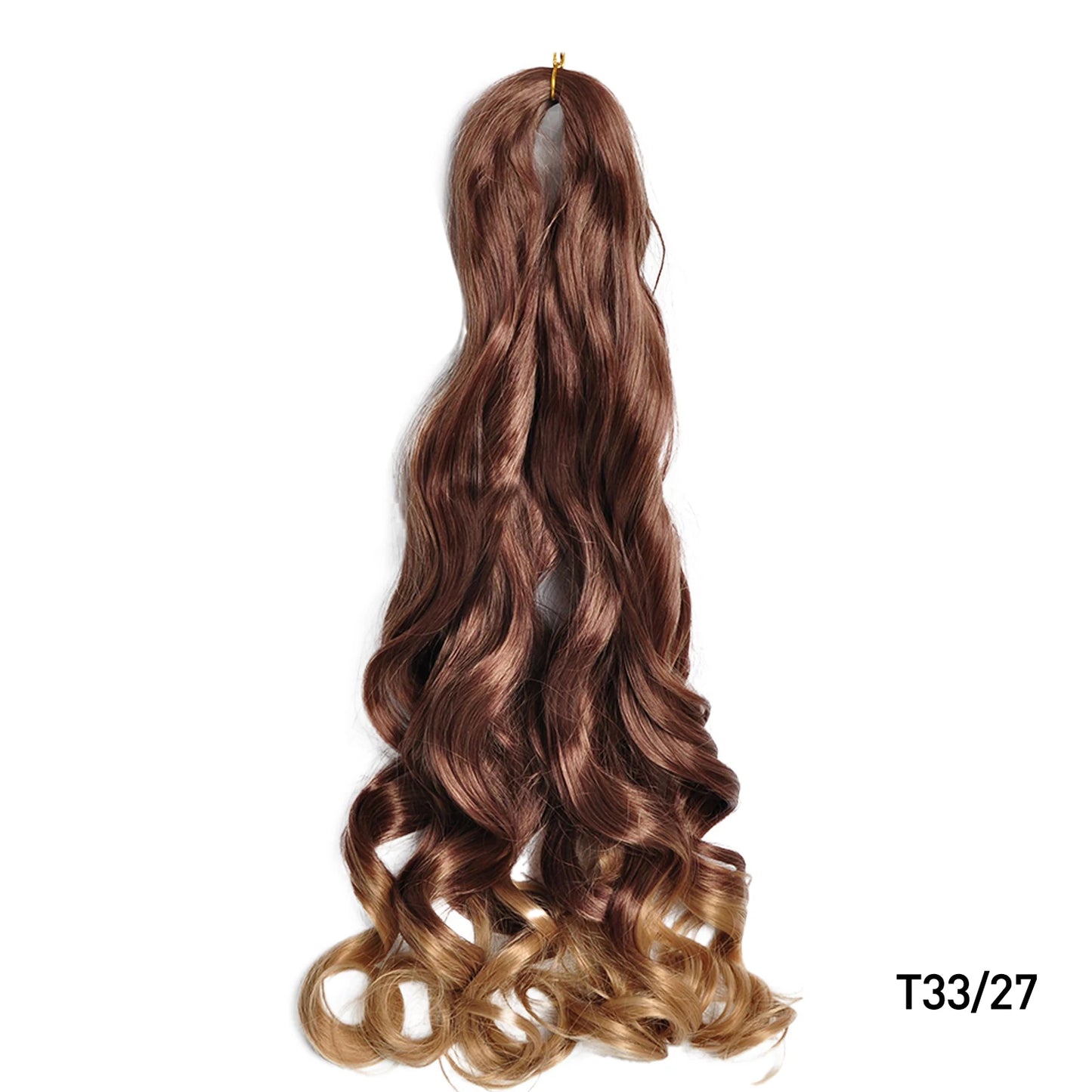 Loose Wave Spiral Curl Braids Synthetic Hair French Curls Braiding Hair Extensions High Temperature Ombre Pre Stretched Hair