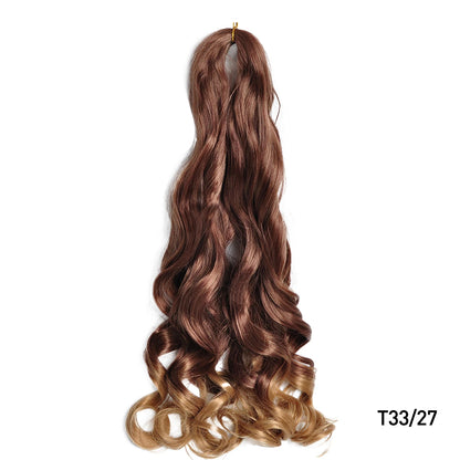 Loose Wave Spiral Curl Braids Synthetic Hair French Curls Braiding Hair Extensions High Temperature Ombre Pre Stretched Hair