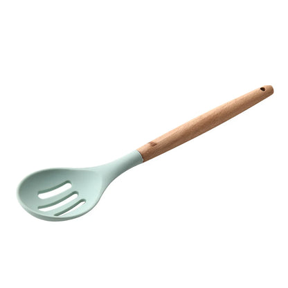 LMETJMA Silicone Cooking Utensils Set - 446°F Heat Resistant Kitchen Utensils Set Turner Tongs Spatula Spoon Brush Whisk JT888