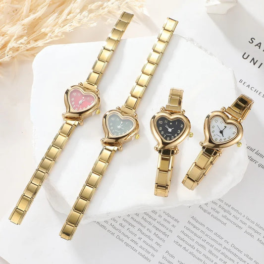 Fashion Women DIY 9mm Width Italian Elastic Charm Stainless Watch Bracelet Bangle For Party Friend Wife Birthday Jewelry Gifts