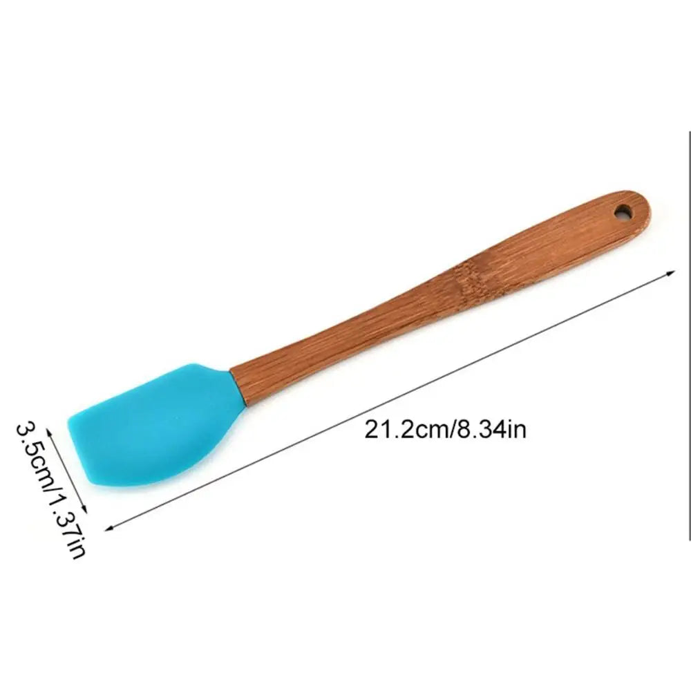 Pastry Heat Resistant Non-stick Silicone Kicthen Utensils Wooden Handle Brush Cake Scraper Baking Tools Spatula