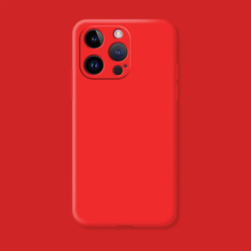Original Soft Silicone Phone Case For iPhone 14 13 11 12 15 Pro Max Mini X XR XS 7 8 Plus SE 2020 Shockproof Back Cover Cases