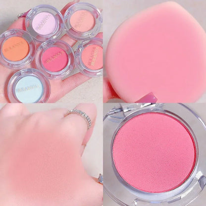 Girl Blush Peach Cream Makeup Blusher Palette Cheek Contour Pink Waterproof Cosmetic Beauty Powder Soft Smooth New Makeup Rouge