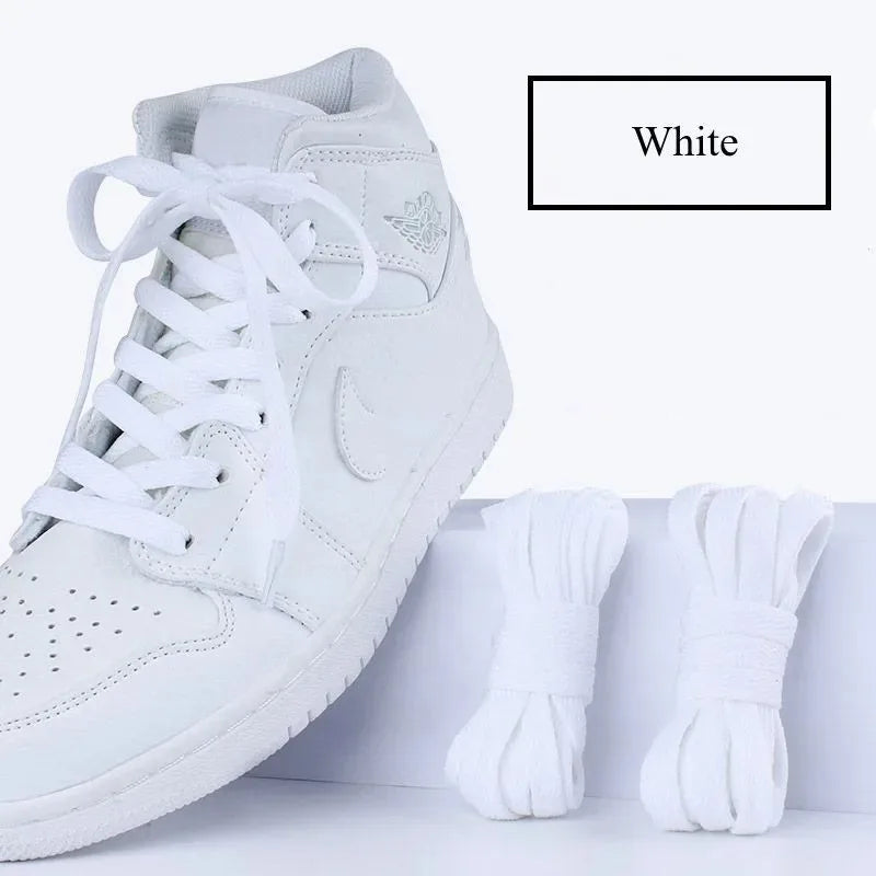 1 pair flat shoes Solid color shoelaces Canvas shoes sports and leisure shoelaces length 100/120/140/160/180cm Shoe accessories