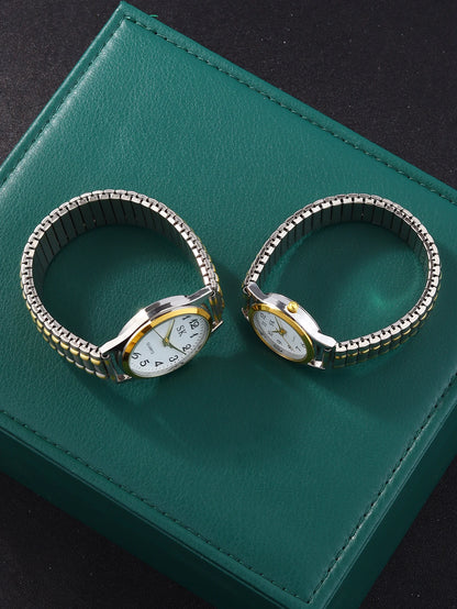 Elegant retro elastic quartz watches Classic Business fashion analog watches a gift for loved ones
