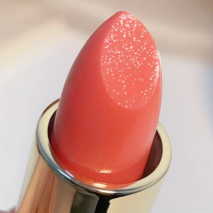 Shimmer Coral Metallic Lipstick Waterproof High Pigment Glitter Diamond Sparkling Pearl Lip Gloss for Shiny Cosmetics