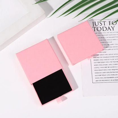 1Pc Thick Kraft Paper Drawer Jewelry Box With Sponge Greet Card for Necklace Bracelet Ring Gift Box Jewelry Packaging Box Joyero