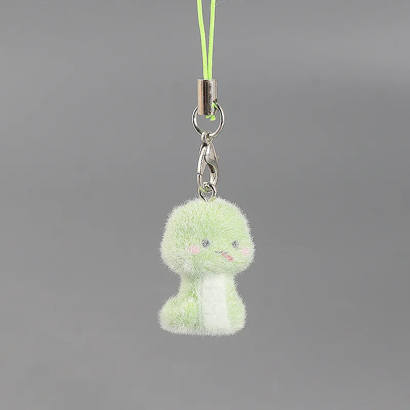 Cute Plush 3D Cat Keychain Creative Flocking Animal Pendant Bag Phone Lanyard Hanging Keycord Charm Keychain DIY Accessories