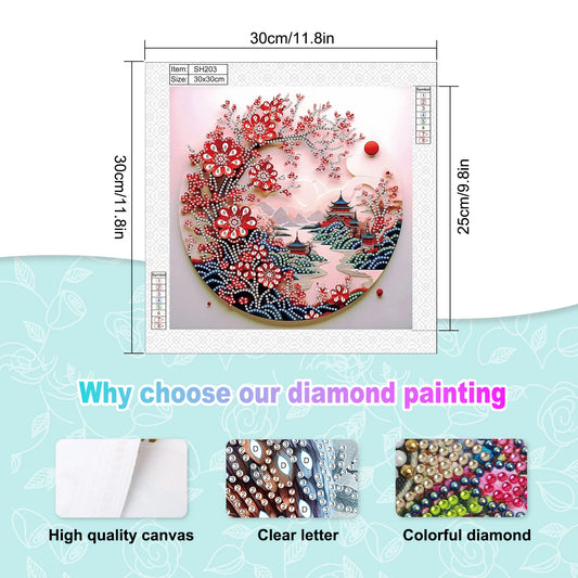 Special Shape Diamond Art Painting Kits for Adult and Beginners,DIY landscape Diamond Art Painting for Home Wall Decoration Gift