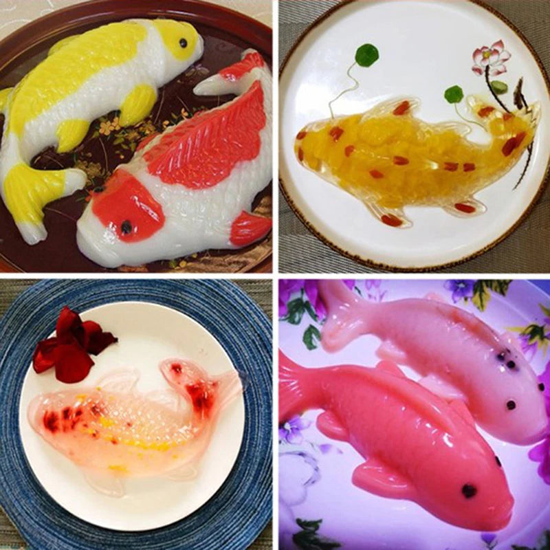 Mold for Baking 3D Koi Fish Shape Plastic Cake Chocolate Jelly Mould DIY Soap Handmade Sugarcraft Mold Baking Molds форма рыба
