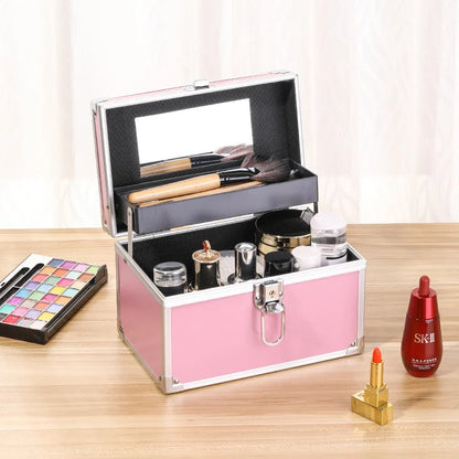 Makeup Box Large Capacity Professional Makeup Artist Portable Double Cosmetic Organizer