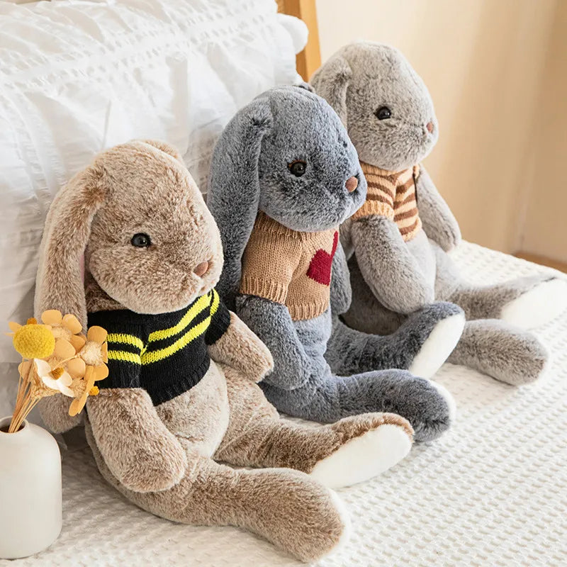 15 Styles Kawaii Soft Rabbit Cute Dolls Plush Toys Kids Stuffed Animals Baby Long Ear Bunny Sleeping Plushie Toy Birthday Gift