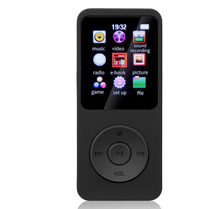 MP3 Player Bluetooth 5.0 Portable Music Player 1.8 inch Built-in Speaker Stereo Music Player Support FM Radio E-Book Recording