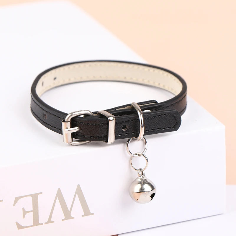 1Pcs Black/White 20cm Cotton Doll Leather Collar Bell Star Idol Doll Accessories Photo Props