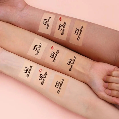 Liquid Foundation Cream 30ml Full Coverage Makeup Base SPF30 Waterproof Long Lasting Concealer Smooth Matte Finish