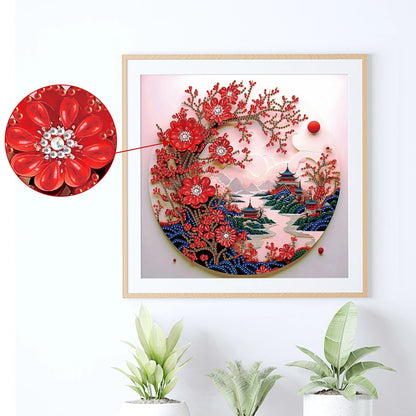 Special Shape Diamond Art Painting Kits for Adult and Beginners,DIY landscape Diamond Art Painting for Home Wall Decoration Gift