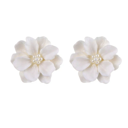 Elegant White Long Earrings Liliy of the vally Acrylic Flower Wedding Dress Earring for Women Bride Fancy Accessories Party Gift
