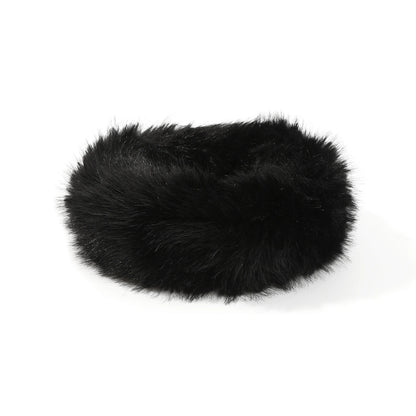 AWAYTR Faux Fox Fur Thermal Headbands Fashion Synthetic Fur‌ Wide Headband Hair Accessories For Women Trend
